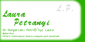 laura petranyi business card